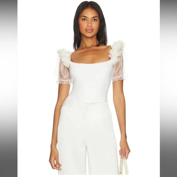 NWOT Free People Pretty Petals Bodysuit in Ivory
Sz: L - Picture 1 of 7